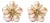 18K Rose Gold 3/8 Cttw Diamond and Freshwater Pearl Blossom Stud Earrings For Sale