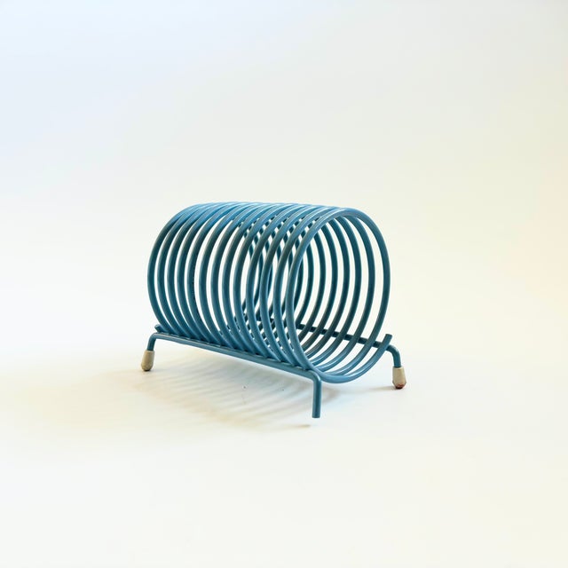 Blue Metal Coil Letter Holder For Sale - Image 4 of 10