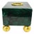 Traditional Early 20th Century Antique Malachite, Green & Gilt Metal Table Box! For Sale - Image 3 of 5