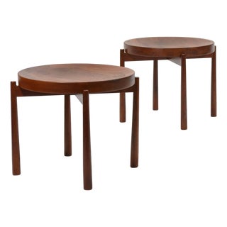 Swedish Solid Teak Flip-Top Tables in the Manner of Jens Quistgaard For Sale