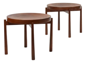 Swedish Solid Teak Flip-Top Tables in the Manner of Jens Quistgaard