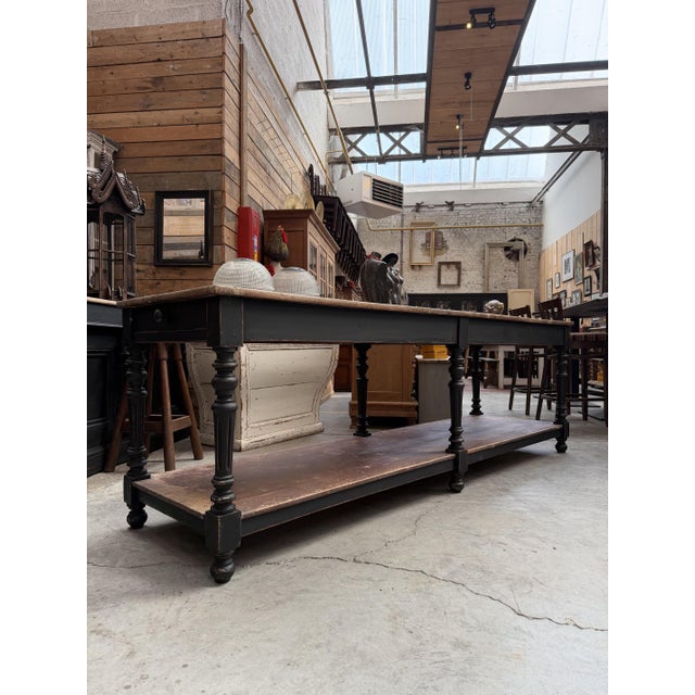 Early 20th Century Cloth Merchant's Table For Sale - Image 17 of 17