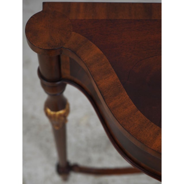Maitland Smith 2 Drawer Regency Mahogany Console Table For Sale - Image 13 of 18