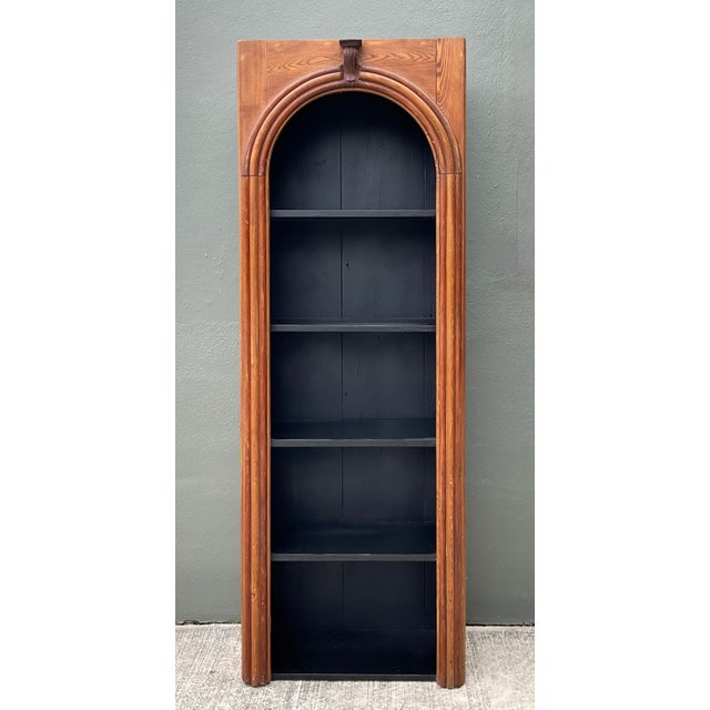 Neoclassical Vintage Architectural Wood Bookcase For Sale - Image 3 of 12