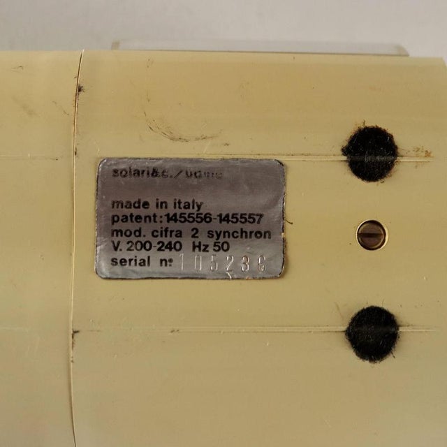 Plastic Italian Alarm Clock from Solari & C. For Sale - Image 7 of 10