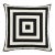 Schumacher Roxbury Indoor/Outdoor Pillow in Black For Sale