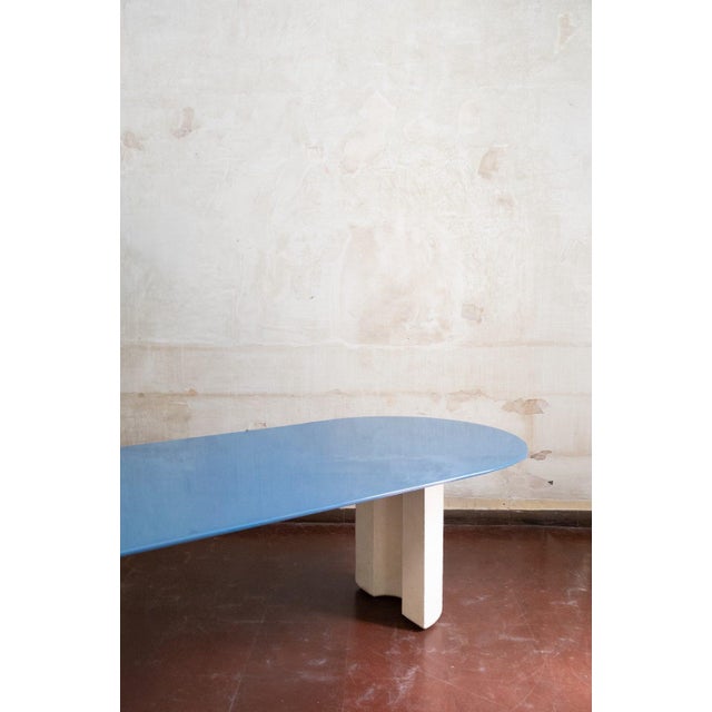Large Table with Lacquered Top by Giovanni Offredi for Saporiti Italy, 1977 For Sale - Image 3 of 6