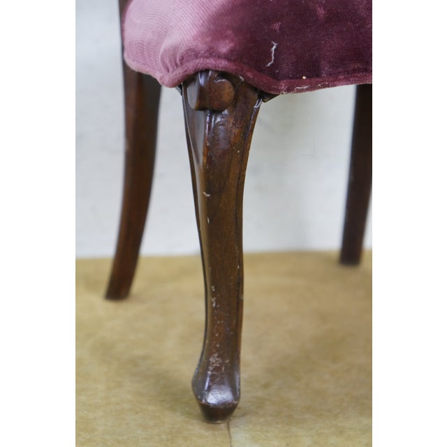 Antique Victorian Mahogany Balloon Back Child Doll Salesman Sample Parlor Chair For Sale - Image 13 of 14