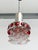 1960s Chrome with Red Glass Ceiling Lamp attributed to Raak Design Team for Massive Lighting, 1960s For Sale - Image 5 of 12