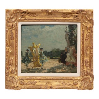 Late 19th Century Original Emma Ciardi "Congedo" Oil on Board For Sale