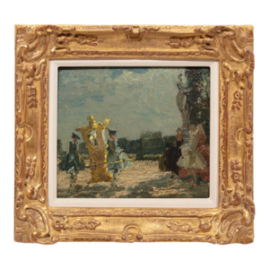 Late 19th Century Original Emma Ciardi "Congedo" Oil on Board
