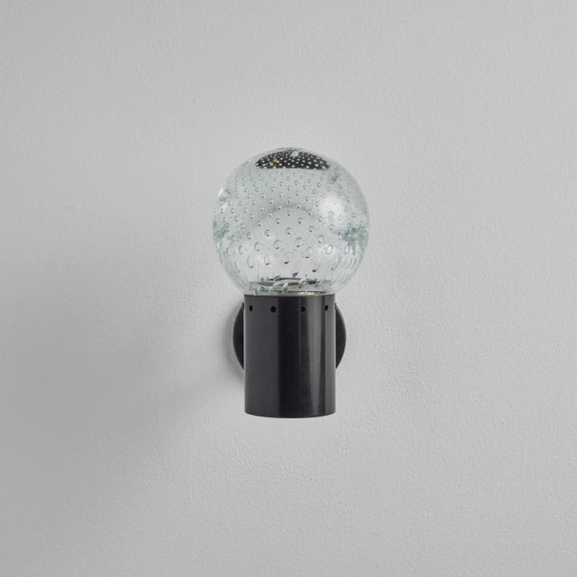 1960s Gino Sarfatti Metal and Seguso Glass Sconce for Arteluce For Sale In Los Angeles - Image 6 of 10
