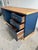 Modern Refinished Solid Cherry Wood 72” Storage Credenza / Tv Console – Dark Navy For Sale - Image 3 of 5