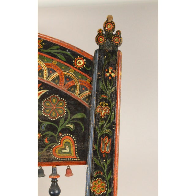 Dated 1902 German Schwälmer Folk Art Wedding Chair For Sale - Image 10 of 18