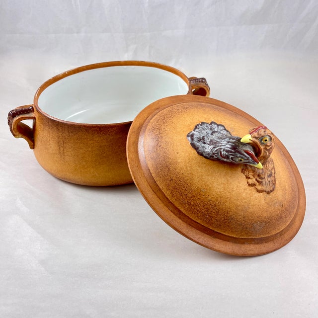 French Pillivuyt Porcelain Chicken Tureen or Roaster For Sale - Image 9 of 11