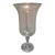 Vintage Large Etched Glass Hurricane Vessel or Vase For Sale