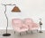 Mid-Century Modern Set of Mid-Century Italian Armchairs in Soft Pink Velvet with Brass Tips, 1950s For Sale - Image 3 of 18