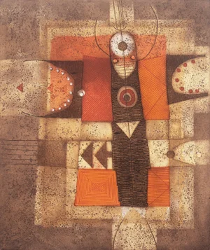 'Metamorfosi, 1977' by Diana Hansen, Geometric Abstract, Berkeley, Rome, Native American, Navajo, Hopi