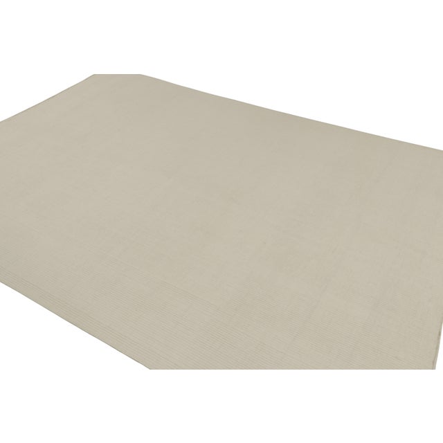 2010s Rug & Kilim’s Contemporary Textural Solid Rug in Ivory Tones For Sale - Image 5 of 9