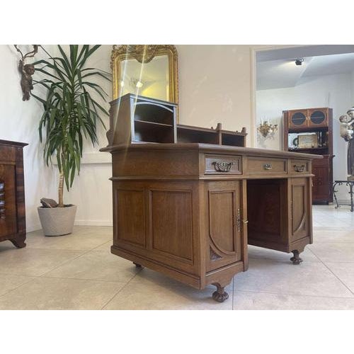 Art Nouveau Desk in Veneer For Sale - Image 11 of 18