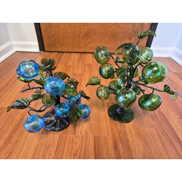 Pair of Blown Glass Murano Fruit Trees For Sale - Image 10 of 12