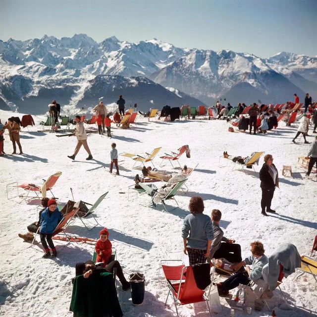 Original Slim Aarons Verbier Vacation Photographic Print For Sale