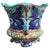Rustic 19th Century Majolica Flowers Cache Pot Wasmuel For Sale - Image 3 of 4