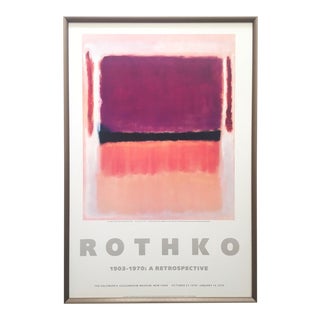 Mark Rothko Vintage 1978 Lithograph Print Framed Exhibition Poster " Violet, Black, Orange, Yellow on White and Red " 1949 For Sale