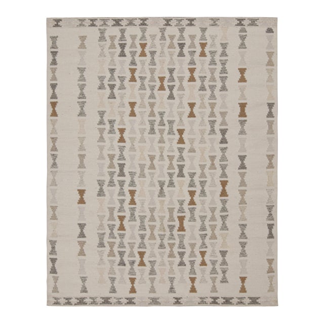 White Muted Scandinavian Kilim Rug by Celerie Kemble for Chairish, 4'x6' For Sale - Image 8 of 8