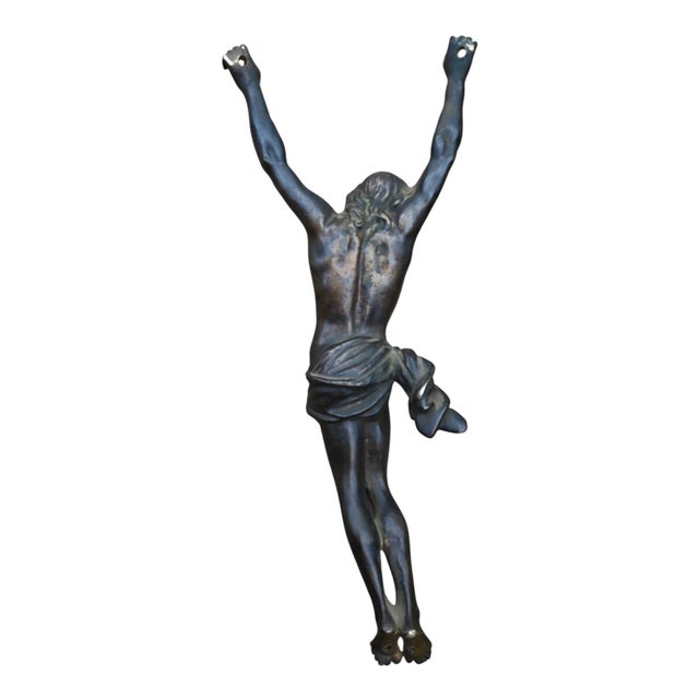 Black Flemish Baroque Bronze Corpus of Christ, 1600s For Sale - Image 8 of 11