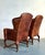Vintage Italian Leather Wingback Chairs - A Pair For Sale - Image 11 of 12