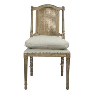 Matthew Izzo Home Cotswald Armless Pine Wood Side Chair With Lattice Back Tie Cushion For Sale