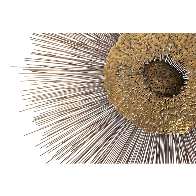 Metal 1960's Brutalist Sunburst Wall Sculpture by William and Bruce Friedle For Sale - Image 7 of 13