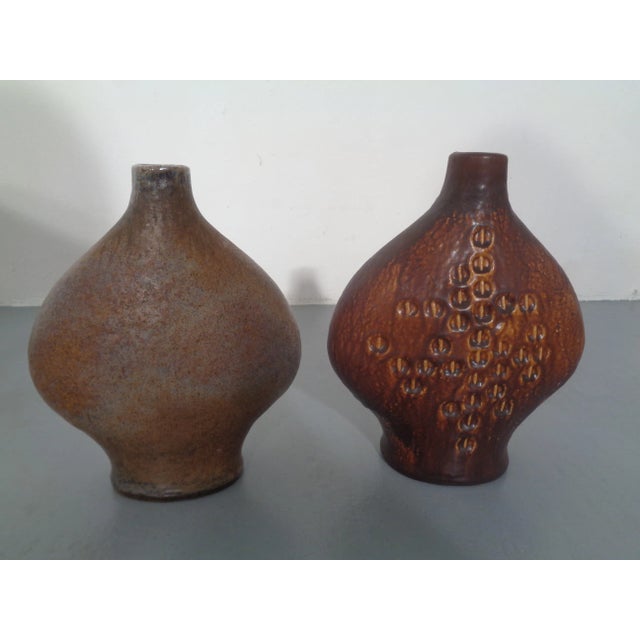 Beige Studio Vases by Gerda Heuckeroth for Carstens Tönnieshof, 1960s, Set of 2 For Sale - Image 8 of 18