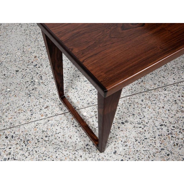 Brown Mid-Century Modern Danish Mirror with Bench and Container in Rosewood by Aksel Kjersgaard 1960s, Set of 3 For Sale - Image 8 of 17