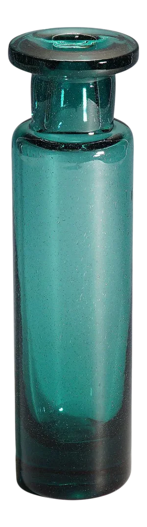 Vintage Petrol Colored Glass Vase by Ichendorfer Glassworks Ca. 1960s