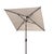 Athens 7.5 Ft Square Crank Umbrella, Beige With White Understripe For Sale