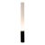 1980s Tambo Cylindro 60" Accent Floor Lamp - Black Oak, Satin Nickel, Frosted Acrylic, Dimmer Switch For Sale