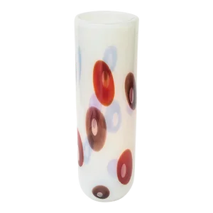 Vintage Italian Murano Anzolo Fuga for Avem Murrines Glass Vase or Vessel Red, Purple, Opalescent