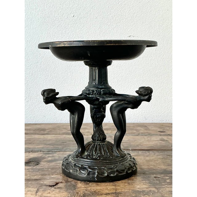 Late 20th Century Vintage Neoclassical Three Graces Compote For Sale - Image 5 of 12