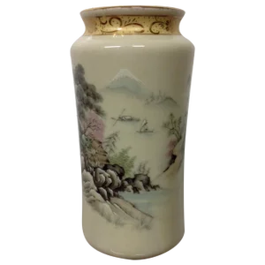Japanese Arita Hand-Painted Porcelain Vase
