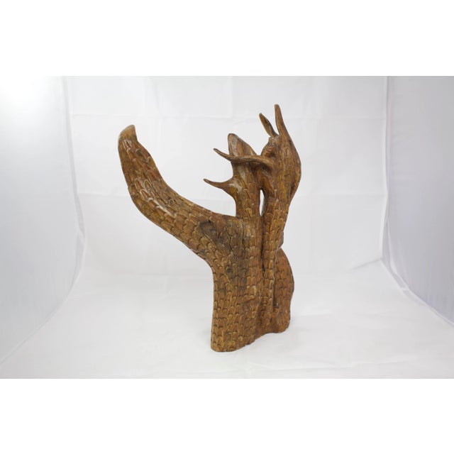 Figurative Vintage Carved Wooden Tree Sculpture For Sale - Image 3 of 5