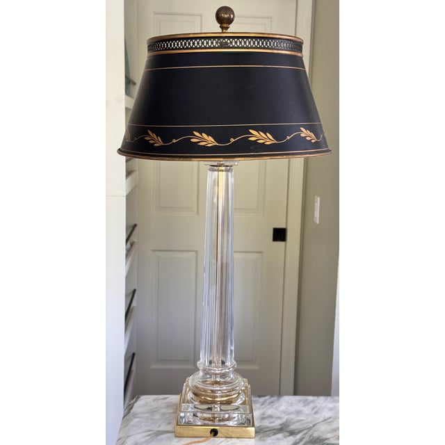 Mid 20th Century Dorothy Draper Style Bouillotte Lamp With Tole Shade For Sale - Image 12 of 14