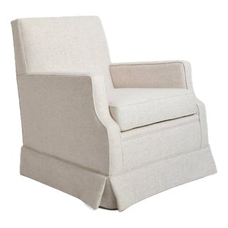 Off White Textured Fabric Lounge Chair, 1960s For Sale