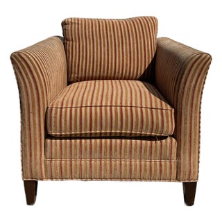 Vintage Stickley Brand Classic Upholstered Club Chair For Sale