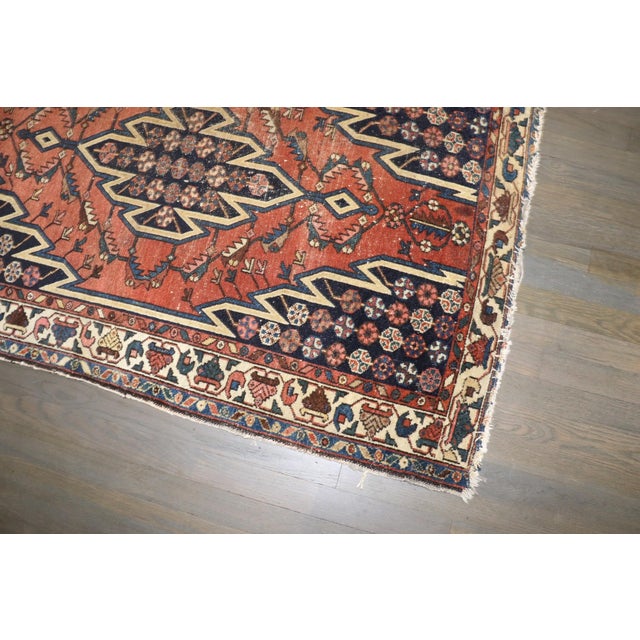 Mazlagan Worn Malayer Rug no. j5277 For Sale - Image 9 of 9