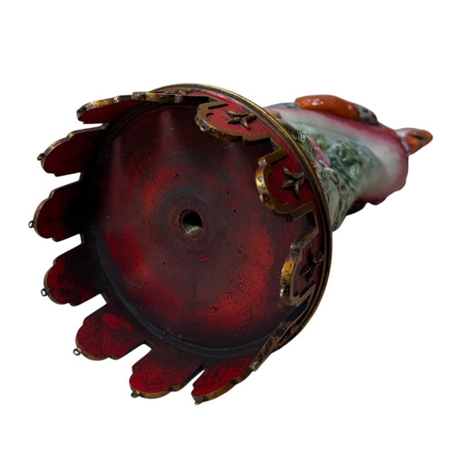 Large Antique Chinese Export Famille Rose Porcelain Phoenix Bird Figure For Sale In Tampa - Image 6 of 6