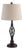 Light Beige Linen & Twisted Iron Lamp For Sale