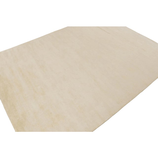 2010s Rug & Kilim’s Contemporary Rug in Solid Beige-Brown Tones For Sale - Image 5 of 7