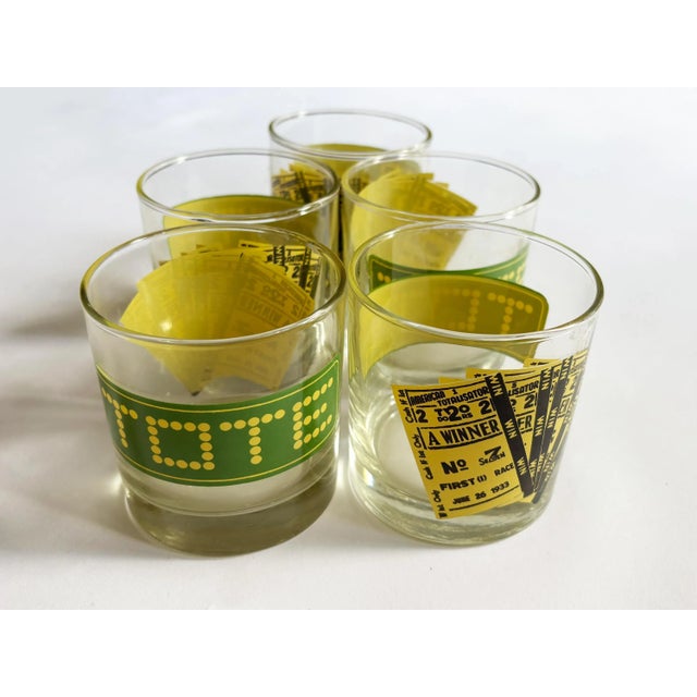 1990s Vintage Horse Racing Old-Fashioned Whiskey Cocktail Glasses- Set of 5 For Sale In Minneapolis - Image 6 of 10